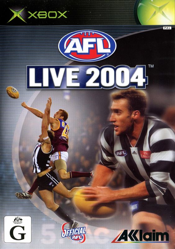 AFL Live 2004 box art for Xbox